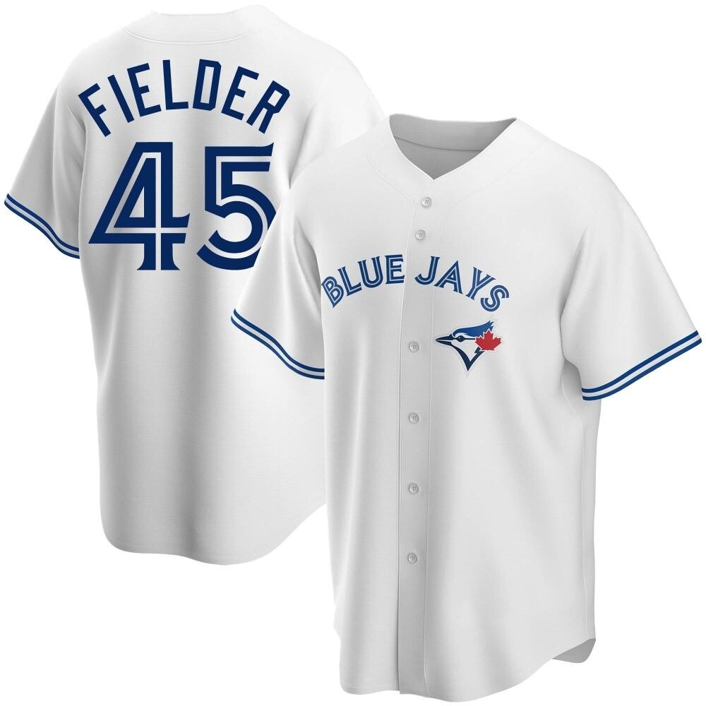 Youth Replica Toronto Blue Jays Cecil Fielder Home Jersey - White Youth Replica Toronto Blue Jays Cecil Fielder Home Jersey - White