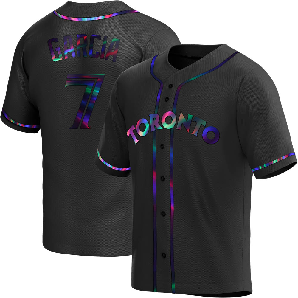 Replica Toronto Blue Jays Damaso Garcia Alternate Jersey - Black Holographic Replica Toronto Blue Jays Damaso Garcia Alternate Jersey - Black Holographic
