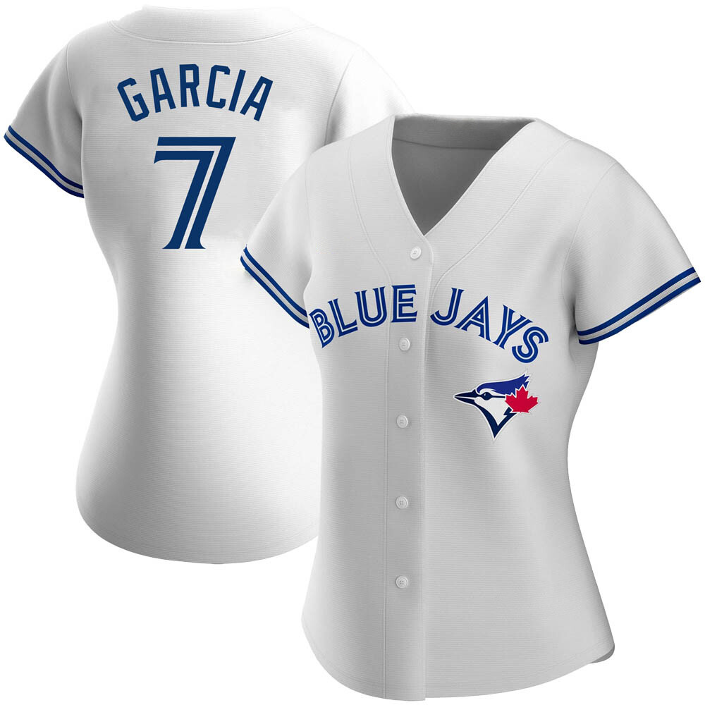 Women's Replica Toronto Blue Jays Damaso Garcia Home Jersey - White Women's Replica Toronto Blue Jays Damaso Garcia Home Jersey - White