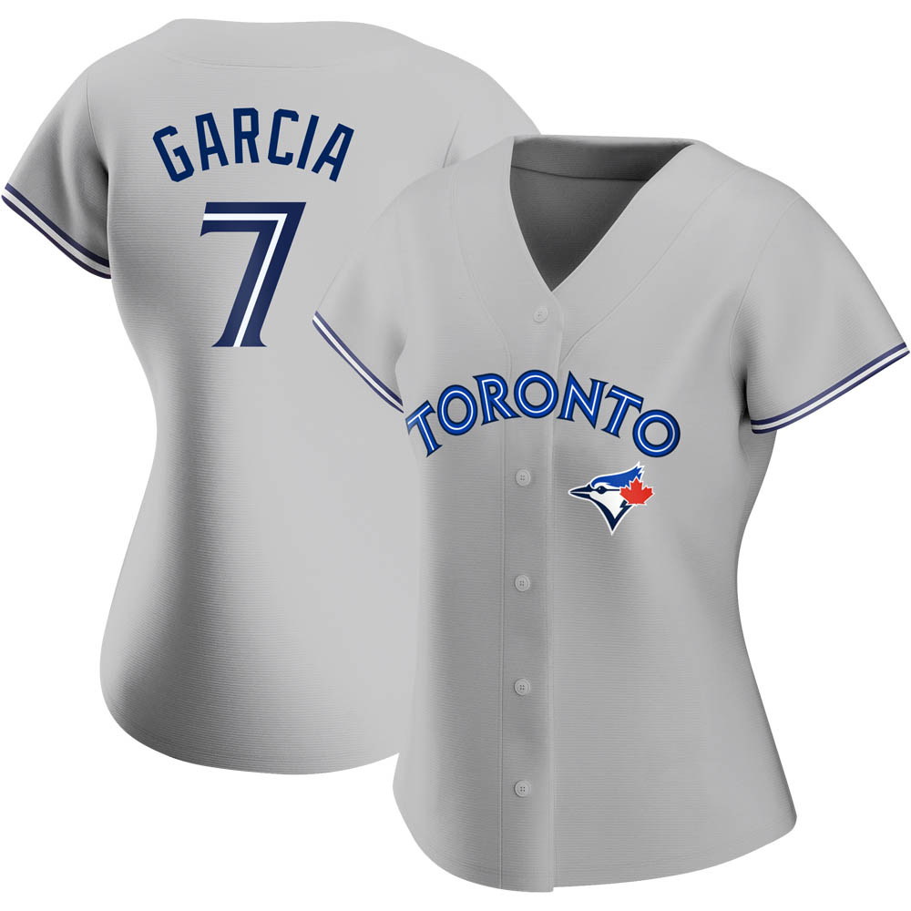 Women's Replica Toronto Blue Jays Damaso Garcia Road Jersey - Gray Women's Replica Toronto Blue Jays Damaso Garcia Road Jersey - Gray