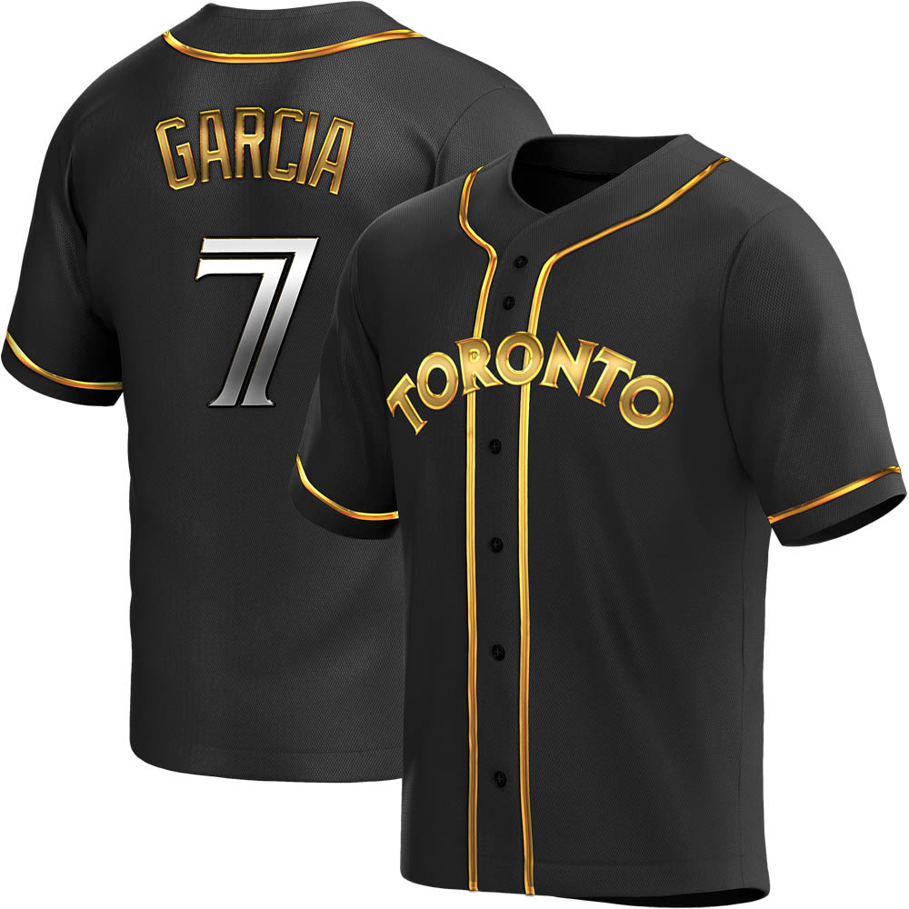 Youth Replica Toronto Blue Jays Damaso Garcia Alternate Jersey - Black Golden Youth Replica Toronto Blue Jays Damaso Garcia Alternate Jersey - Black Golden