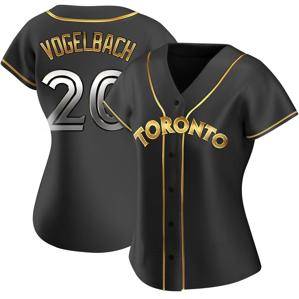 Women's Replica Toronto Blue Jays Daniel Vogelbach Alternate Jersey - Black Golden Women's Replica Toronto Blue Jays Daniel Vogelbach Alternate Jersey - Black Golden