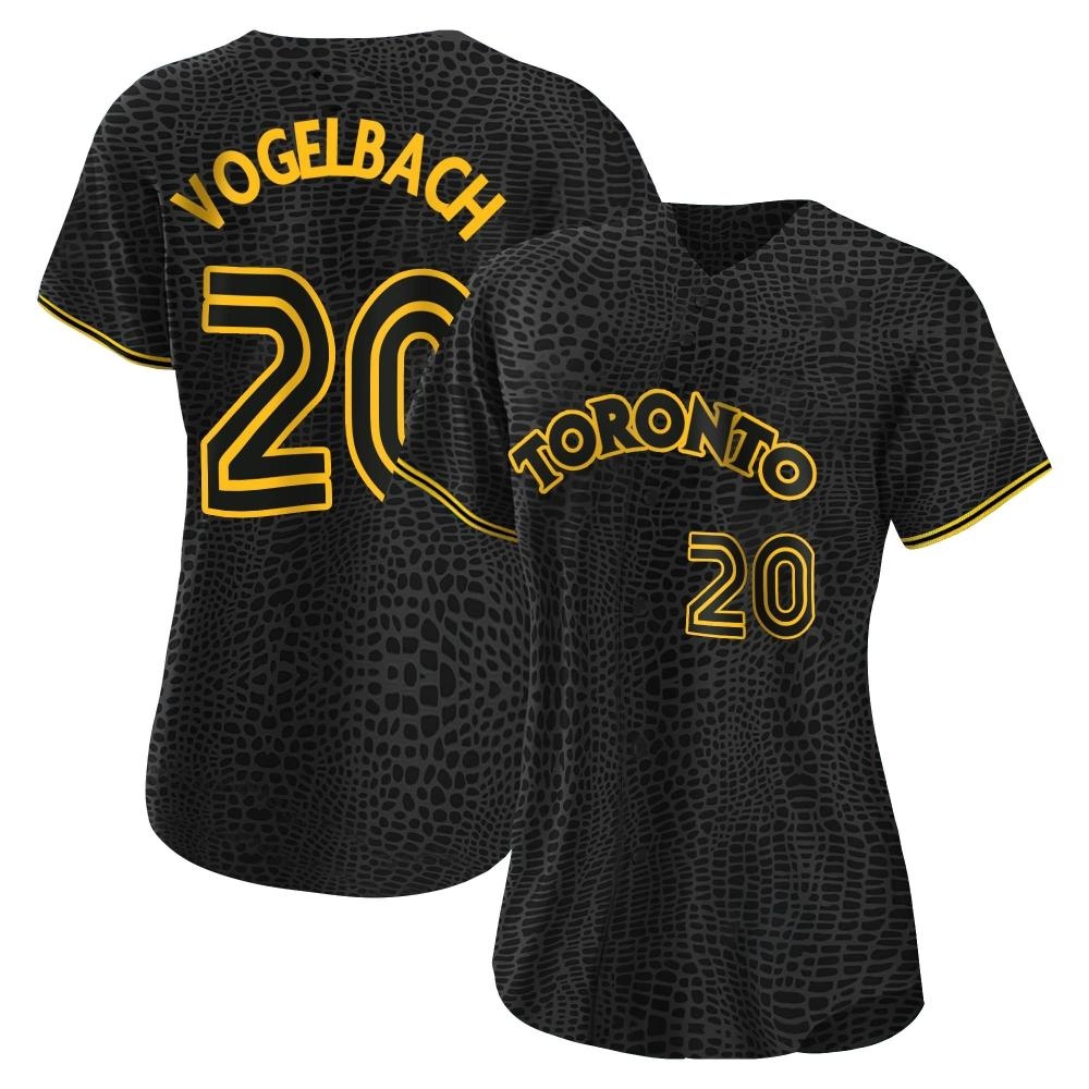 Women's Replica Toronto Blue Jays Daniel Vogelbach Snake Skin City Jersey - Black Women's Replica Toronto Blue Jays Daniel Vogelbach Snake Skin City Jersey - Black