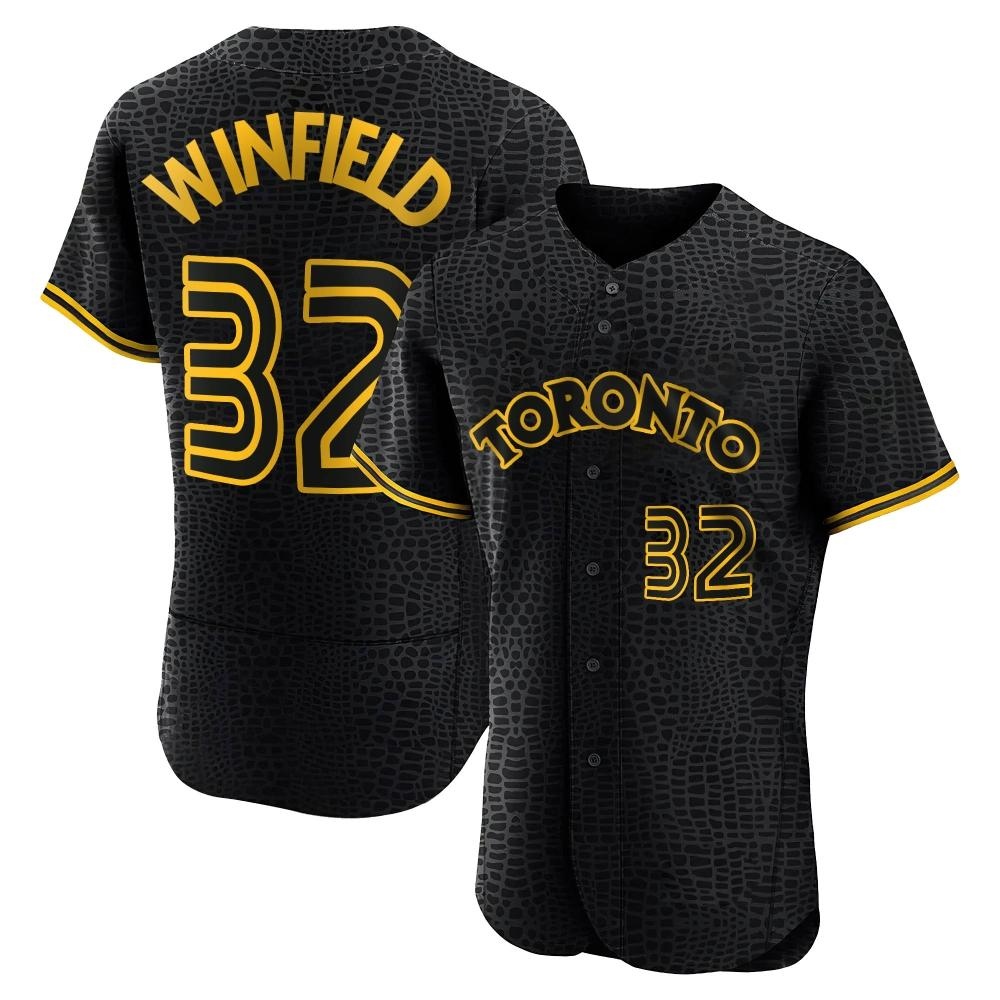 Authentic Toronto Blue Jays Dave Winfield Snake Skin City Jersey - Black Authentic Toronto Blue Jays Dave Winfield Snake Skin City Jersey - Black