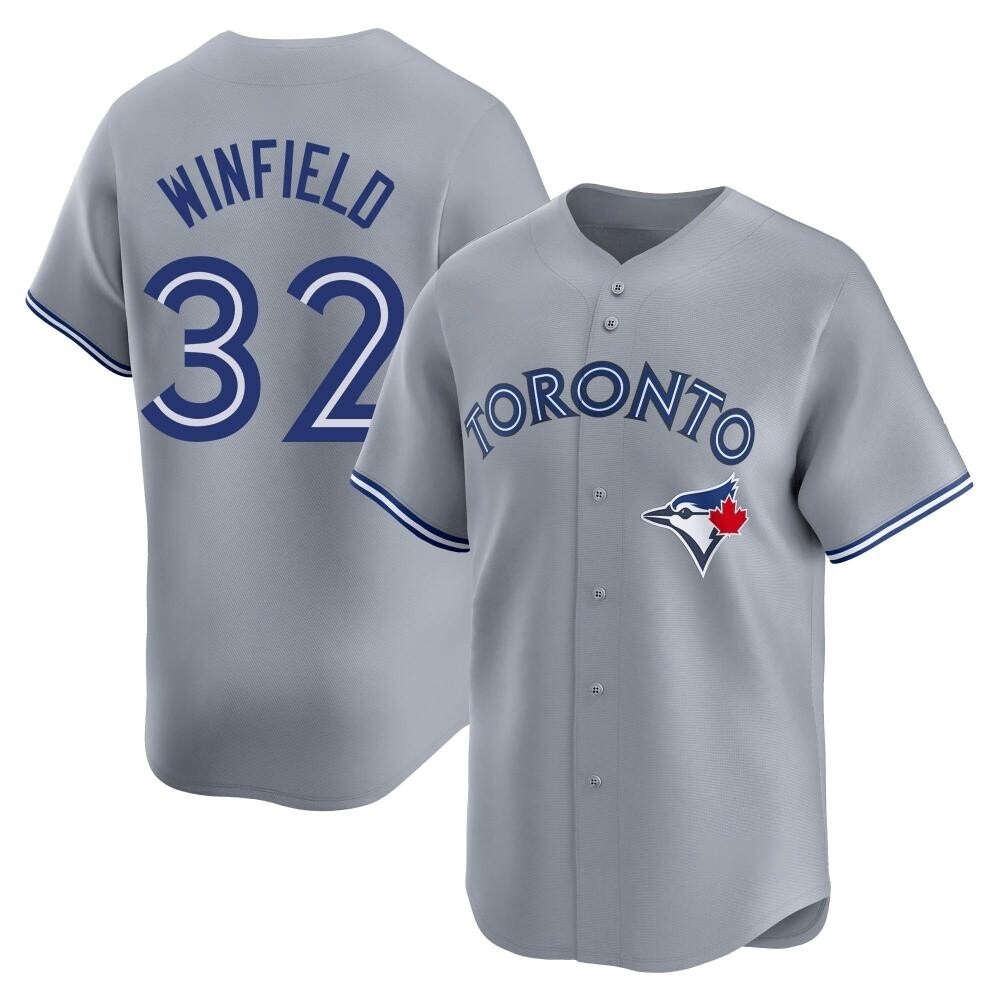 Limited Toronto Blue Jays Dave Winfield Away Jersey - Gray Limited Toronto Blue Jays Dave Winfield Away Jersey - Gray