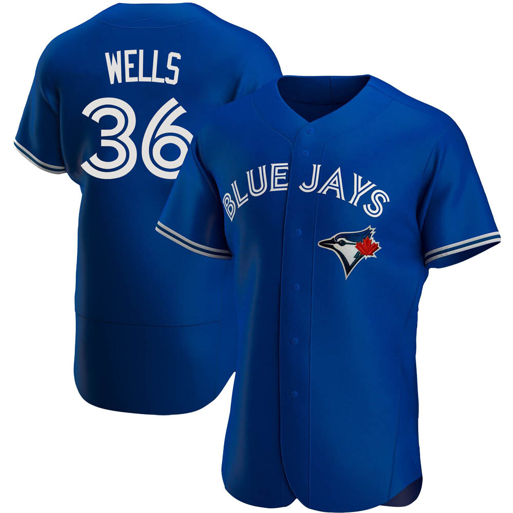 Authentic Toronto Blue Jays David Wells Alternate Jersey - Royal Authentic Toronto Blue Jays David Wells Alternate Jersey - Royal