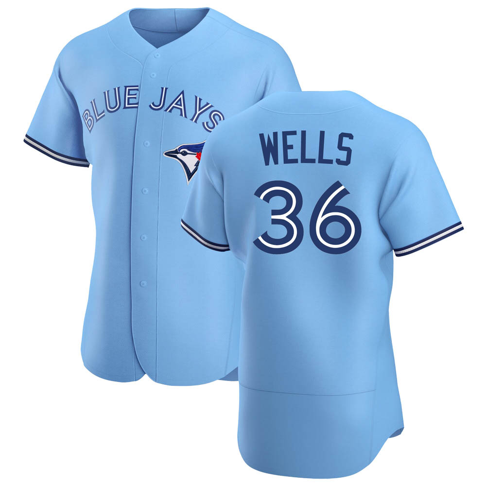 Authentic Toronto Blue Jays David Wells Powder Alternate Jersey - Blue Authentic Toronto Blue Jays David Wells Powder Alternate Jersey - Blue