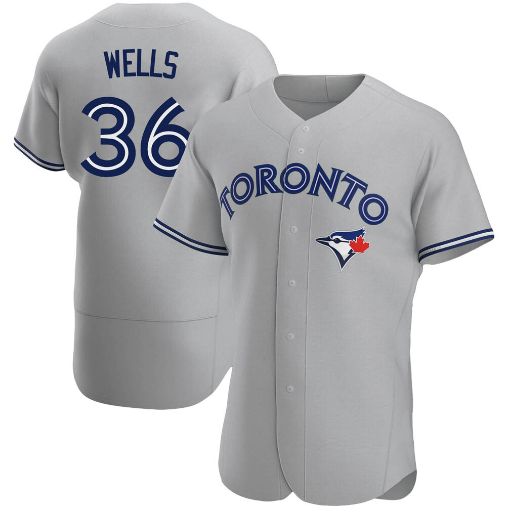 Authentic Toronto Blue Jays David Wells Road Jersey - Gray Authentic Toronto Blue Jays David Wells Road Jersey - Gray