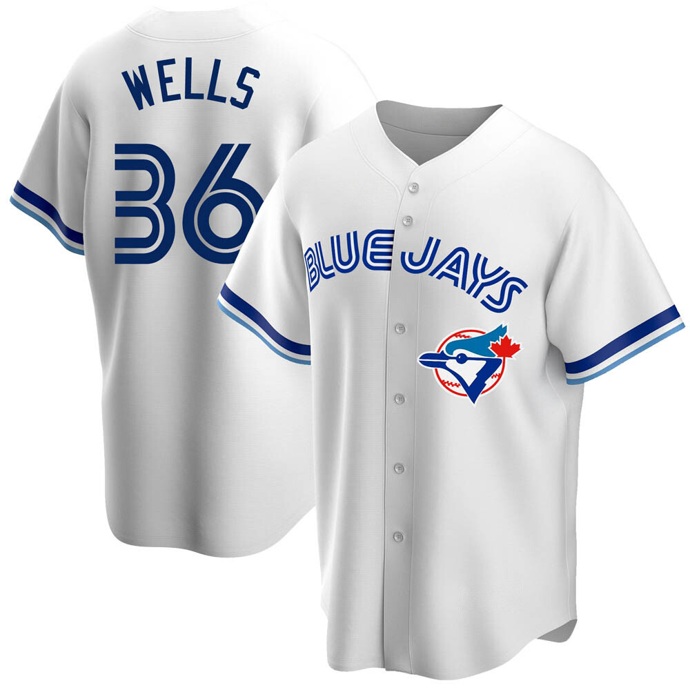 Replica Toronto Blue Jays David Wells Home Cooperstown Collection Jersey - White Replica Toronto Blue Jays David Wells Home Cooperstown Collection Jersey - White
