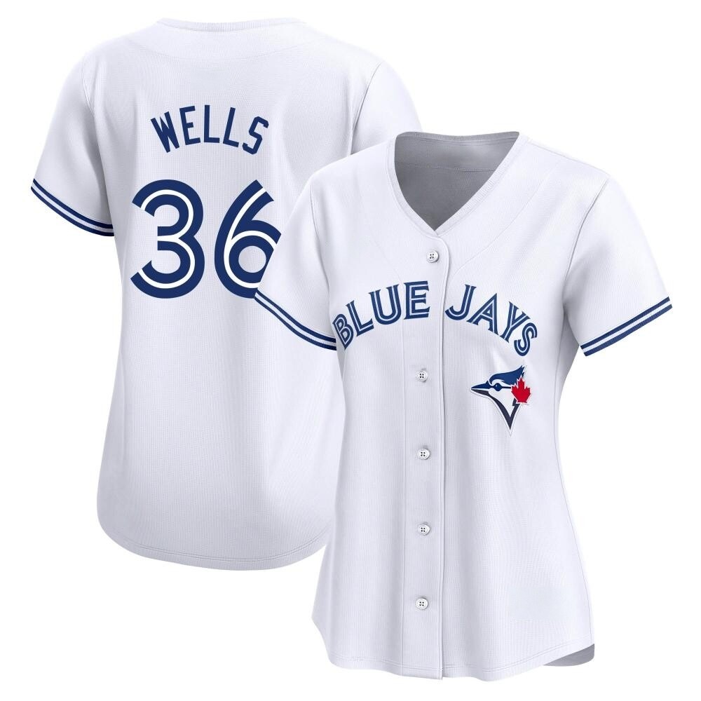 Women's Limited Toronto Blue Jays David Wells Home Jersey - White Women's Limited Toronto Blue Jays David Wells Home Jersey - White
