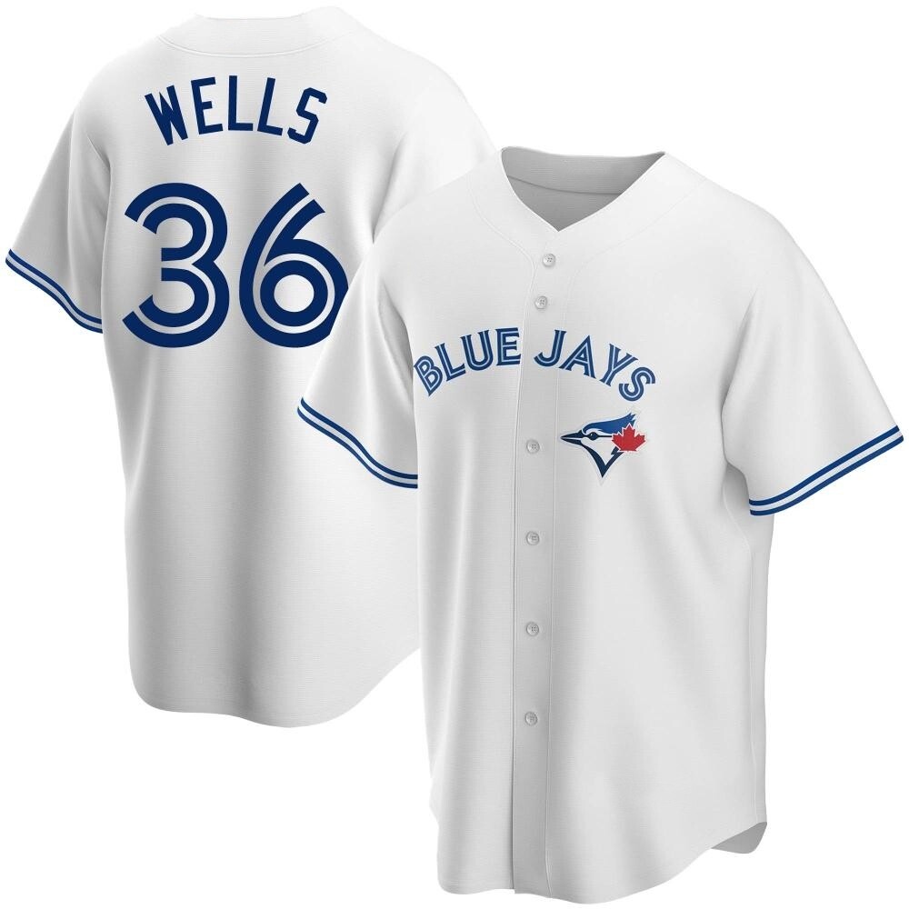 Youth Replica Toronto Blue Jays David Wells Home Jersey - White Youth Replica Toronto Blue Jays David Wells Home Jersey - White