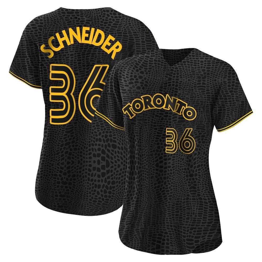 Women's Replica Toronto Blue Jays Davis Schneider Snake Skin City Jersey - Black Women's Replica Toronto Blue Jays Davis Schneider Snake Skin City Jersey - Black