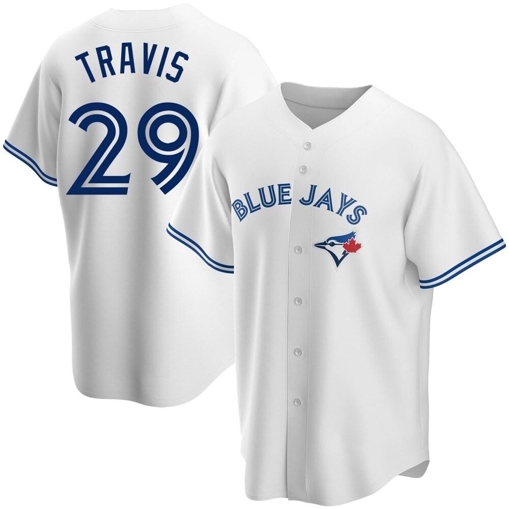 Replica Toronto Blue Jays Devon Travis Home Jersey - White Replica Toronto Blue Jays Devon Travis Home Jersey - White