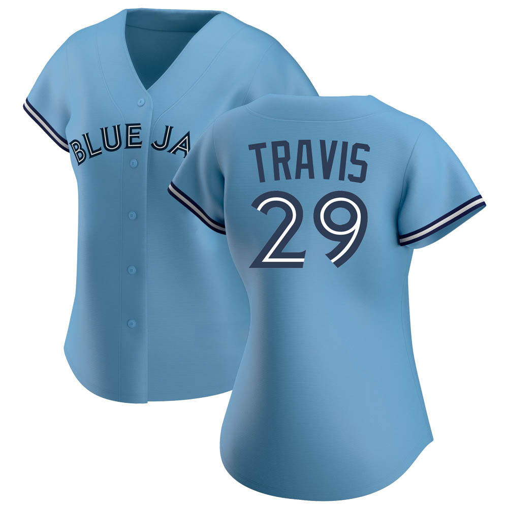 Women's Authentic Toronto Blue Jays Devon Travis Jersey - Blue Women's Authentic Toronto Blue Jays Devon Travis Jersey - Blue