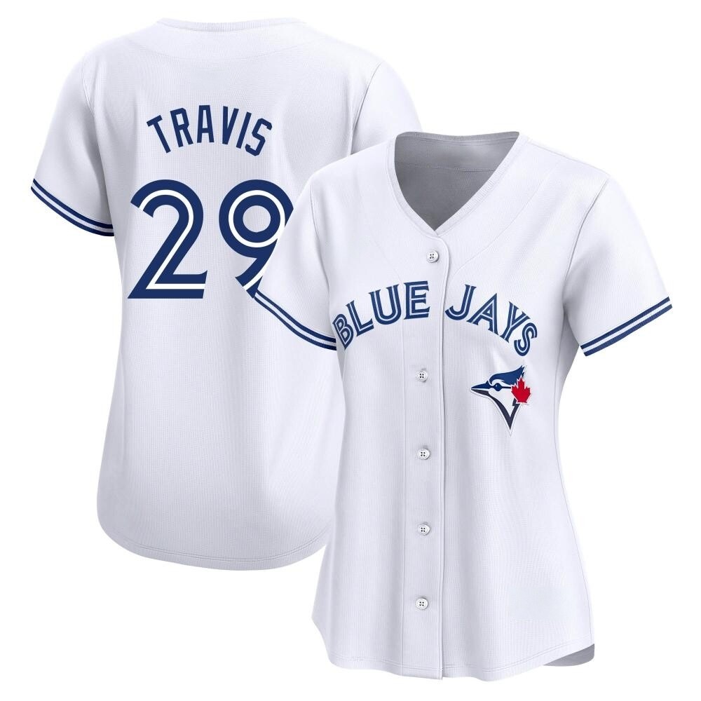 Women's Limited Toronto Blue Jays Devon Travis Home Jersey - White Women's Limited Toronto Blue Jays Devon Travis Home Jersey - White