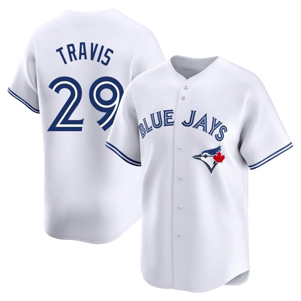 Youth Limited Toronto Blue Jays Devon Travis Home Jersey - White Youth Limited Toronto Blue Jays Devon Travis Home Jersey - White
