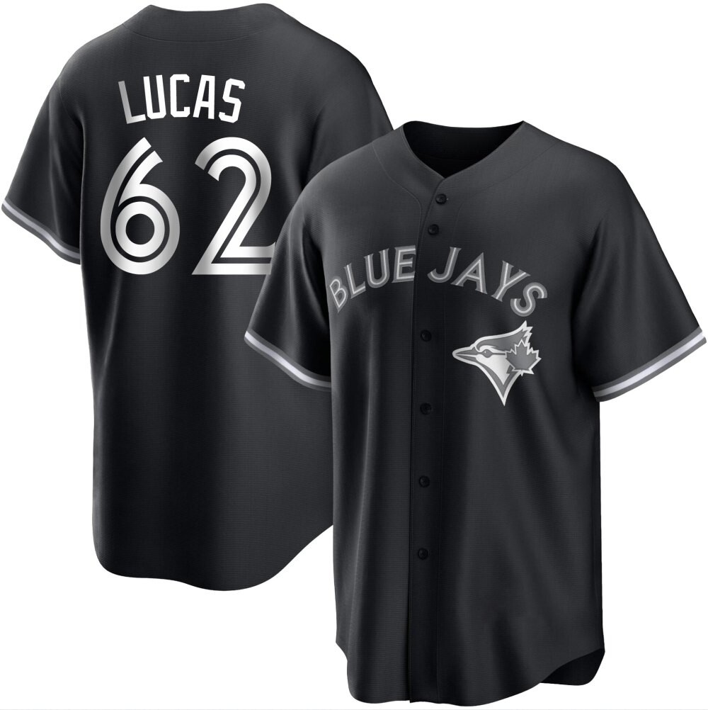 Replica Toronto Blue Jays Easton Lucas Black/ Jersey - White Replica Toronto Blue Jays Easton Lucas Black/ Jersey - White