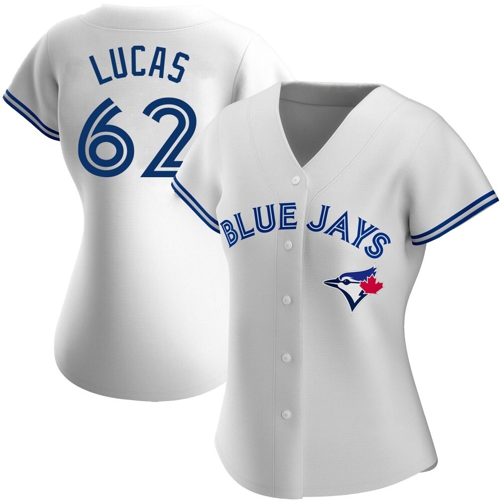 Women's Authentic Toronto Blue Jays Easton Lucas Home Jersey - White Women's Authentic Toronto Blue Jays Easton Lucas Home Jersey - White
