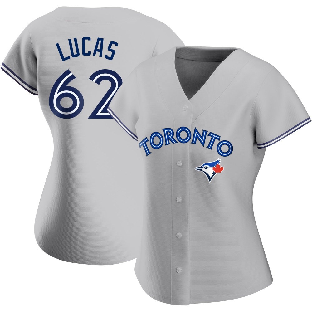 Women's Replica Toronto Blue Jays Easton Lucas Road Jersey - Gray Women's Replica Toronto Blue Jays Easton Lucas Road Jersey - Gray