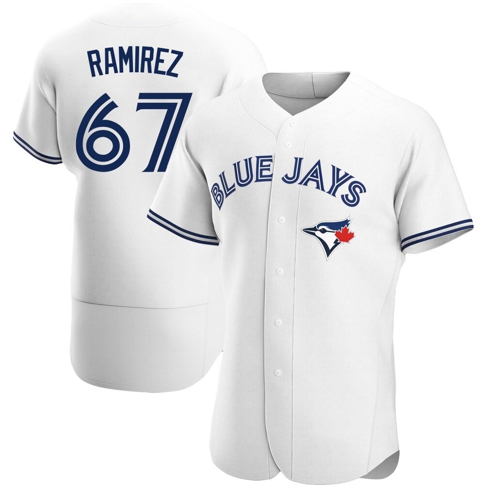Authentic Toronto Blue Jays Emmanuel Ramirez Home Jersey - White Authentic Toronto Blue Jays Emmanuel Ramirez Home Jersey - White