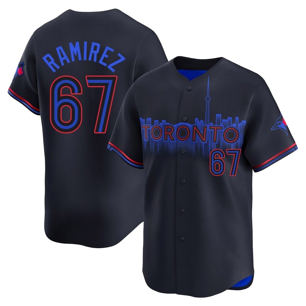 Limited Toronto Blue Jays Emmanuel Ramirez 2024 City Connect Jersey - Black Limited Toronto Blue Jays Emmanuel Ramirez 2024 City Connect Jersey - Black