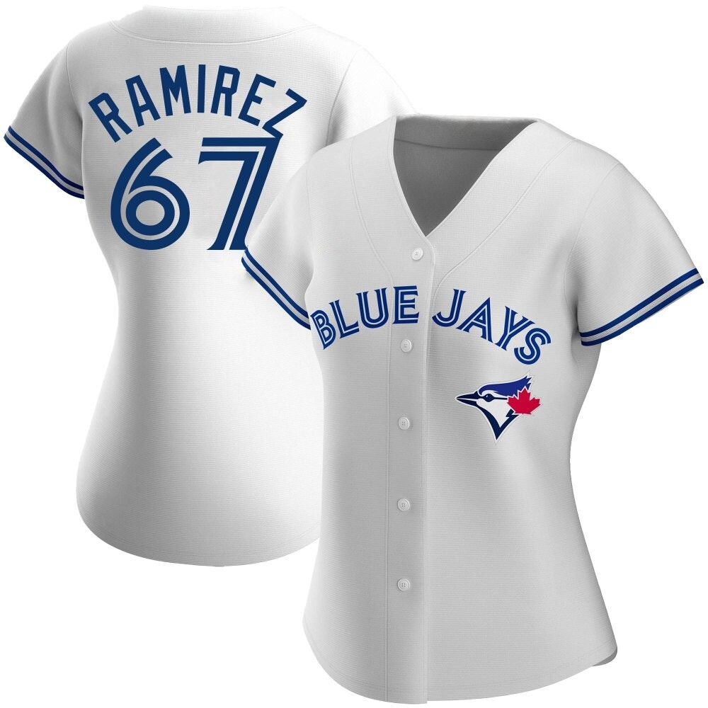 Women's Authentic Toronto Blue Jays Emmanuel Ramirez Home Jersey - White Women's Authentic Toronto Blue Jays Emmanuel Ramirez Home Jersey - White