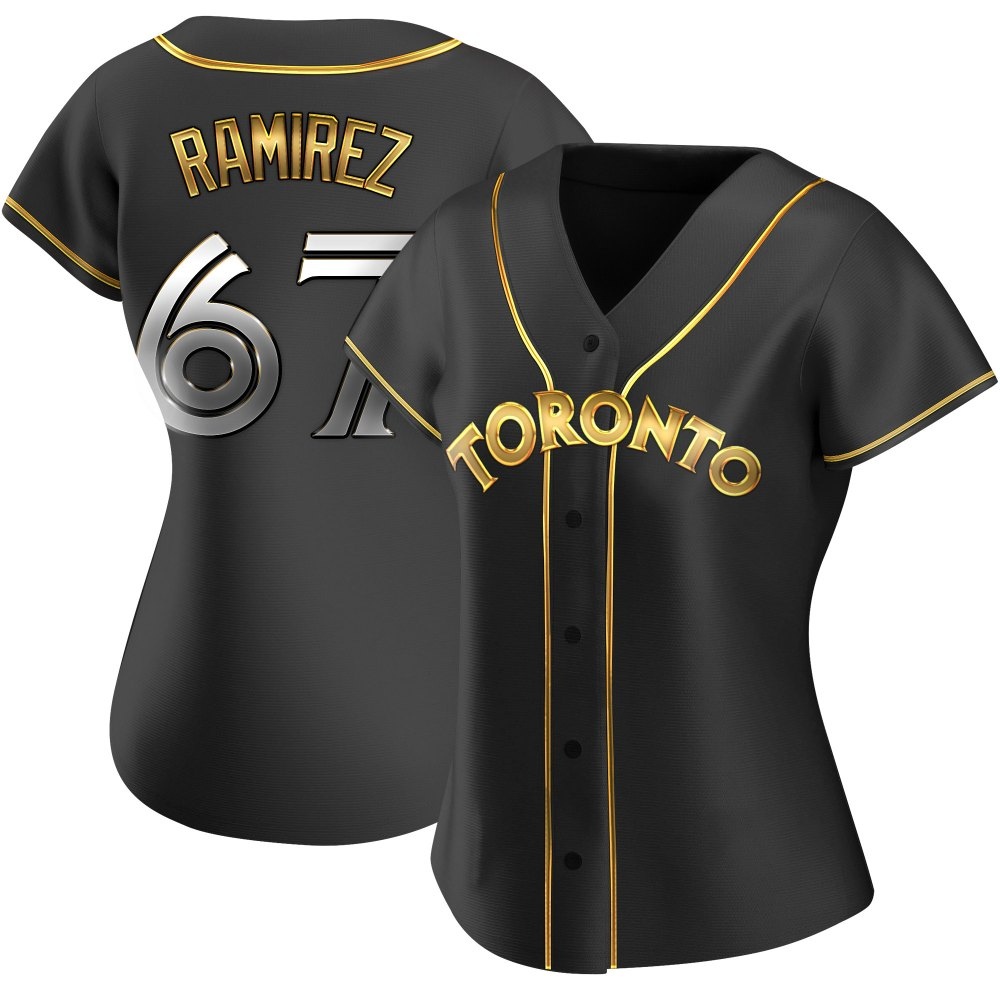 Women's Replica Toronto Blue Jays Emmanuel Ramirez Alternate Jersey - Black Golden Women's Replica Toronto Blue Jays Emmanuel Ramirez Alternate Jersey - Black Golden