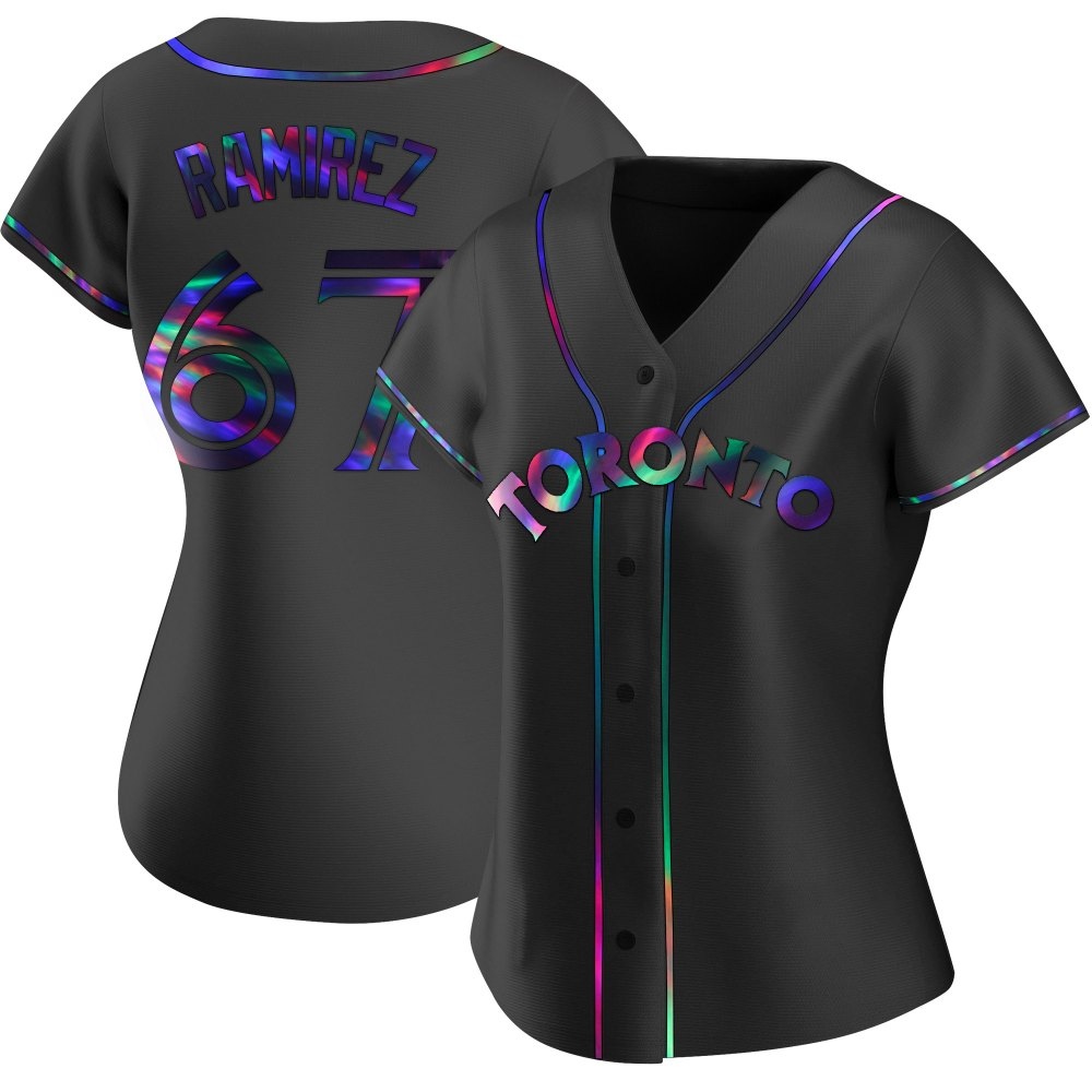 Women's Replica Toronto Blue Jays Emmanuel Ramirez Alternate Jersey - Black Holographic Women's Replica Toronto Blue Jays Emmanuel Ramirez Alternate Jersey - Black Holographic