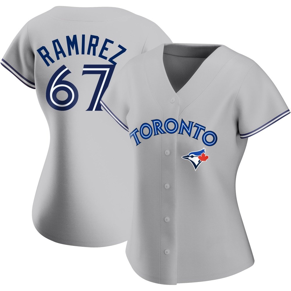 Women's Replica Toronto Blue Jays Emmanuel Ramirez Road Jersey - Gray Women's Replica Toronto Blue Jays Emmanuel Ramirez Road Jersey - Gray