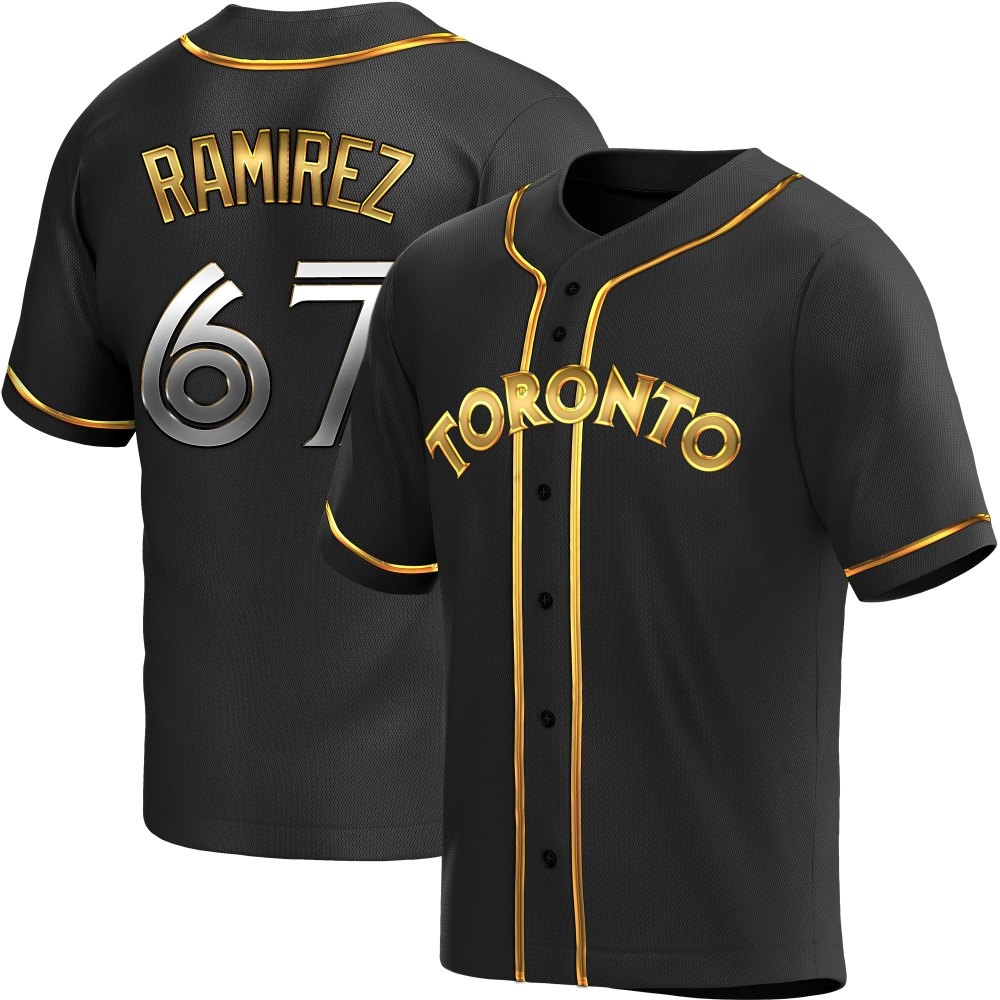 Youth Replica Toronto Blue Jays Emmanuel Ramirez Alternate Jersey - Black Golden Youth Replica Toronto Blue Jays Emmanuel Ramirez Alternate Jersey - Black Golden