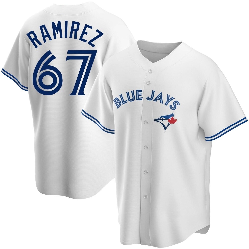Youth Replica Toronto Blue Jays Emmanuel Ramirez Home Jersey - White Youth Replica Toronto Blue Jays Emmanuel Ramirez Home Jersey - White