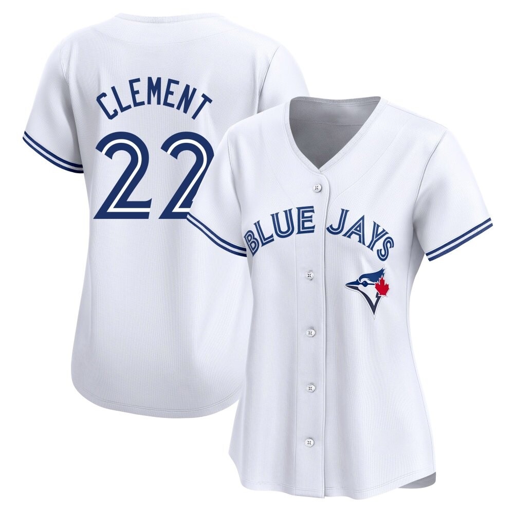 Women's Limited Toronto Blue Jays Ernie Clement Home Jersey - White Women's Limited Toronto Blue Jays Ernie Clement Home Jersey - White