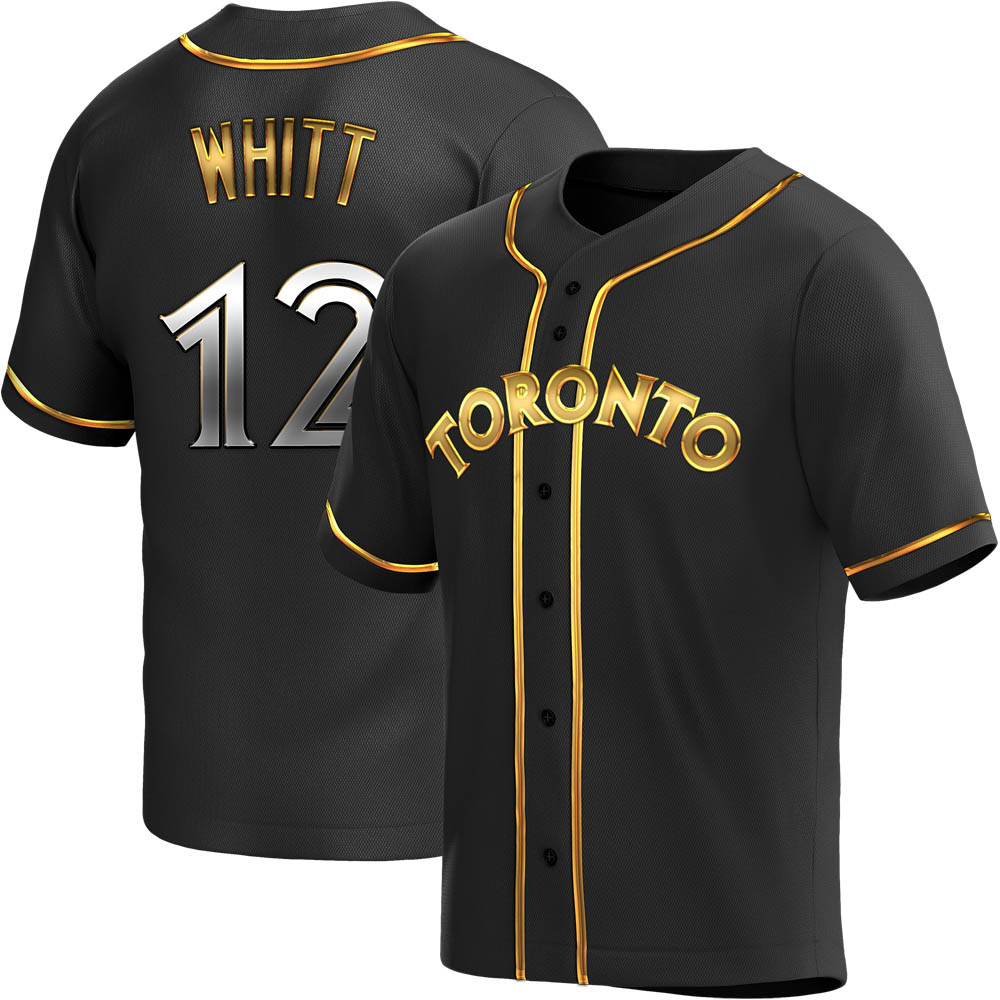 Replica Toronto Blue Jays Ernie Whitt Alternate Jersey - Black Golden Replica Toronto Blue Jays Ernie Whitt Alternate Jersey - Black Golden