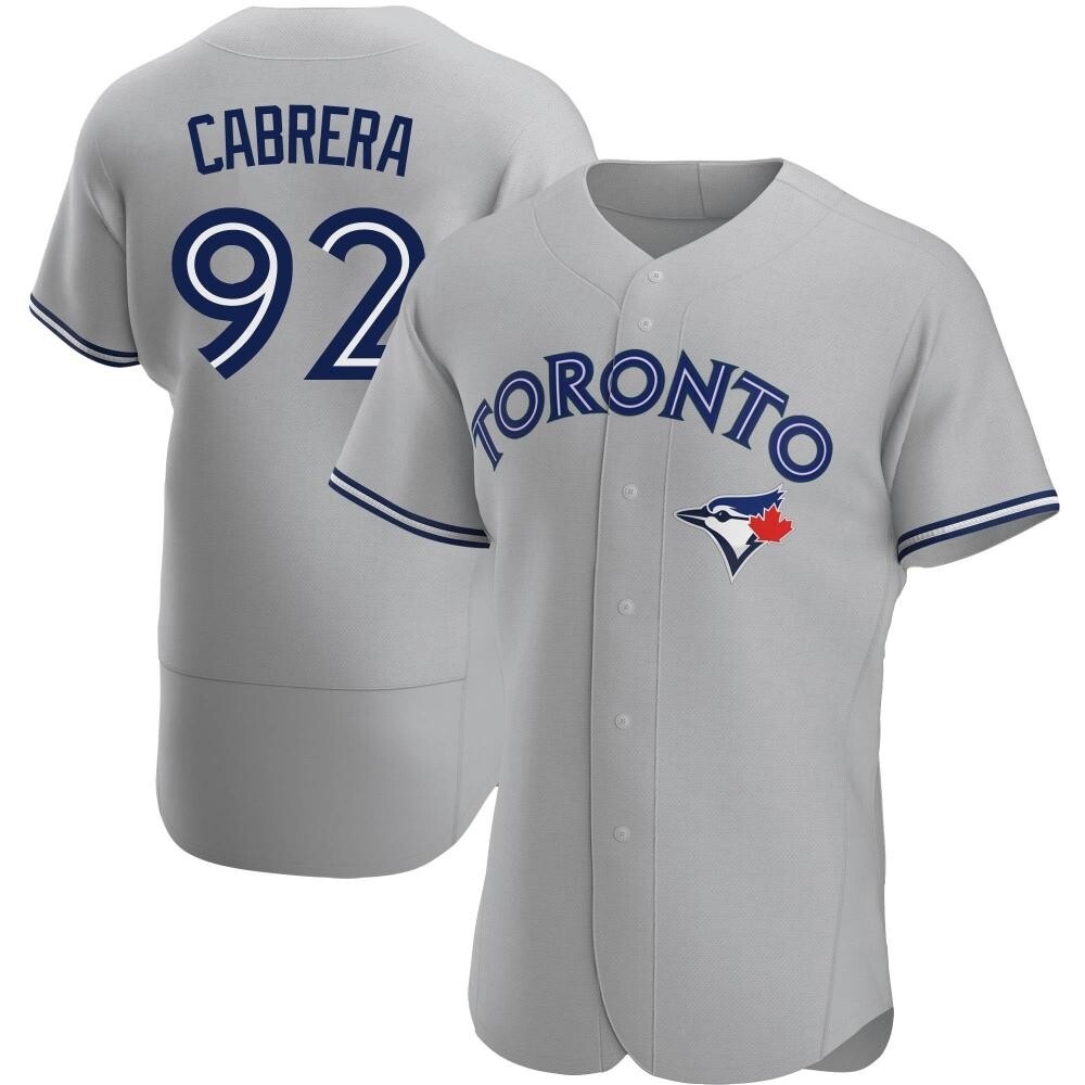 Authentic Toronto Blue Jays Genesis Cabrera Road Jersey - Gray Authentic Toronto Blue Jays Genesis Cabrera Road Jersey - Gray