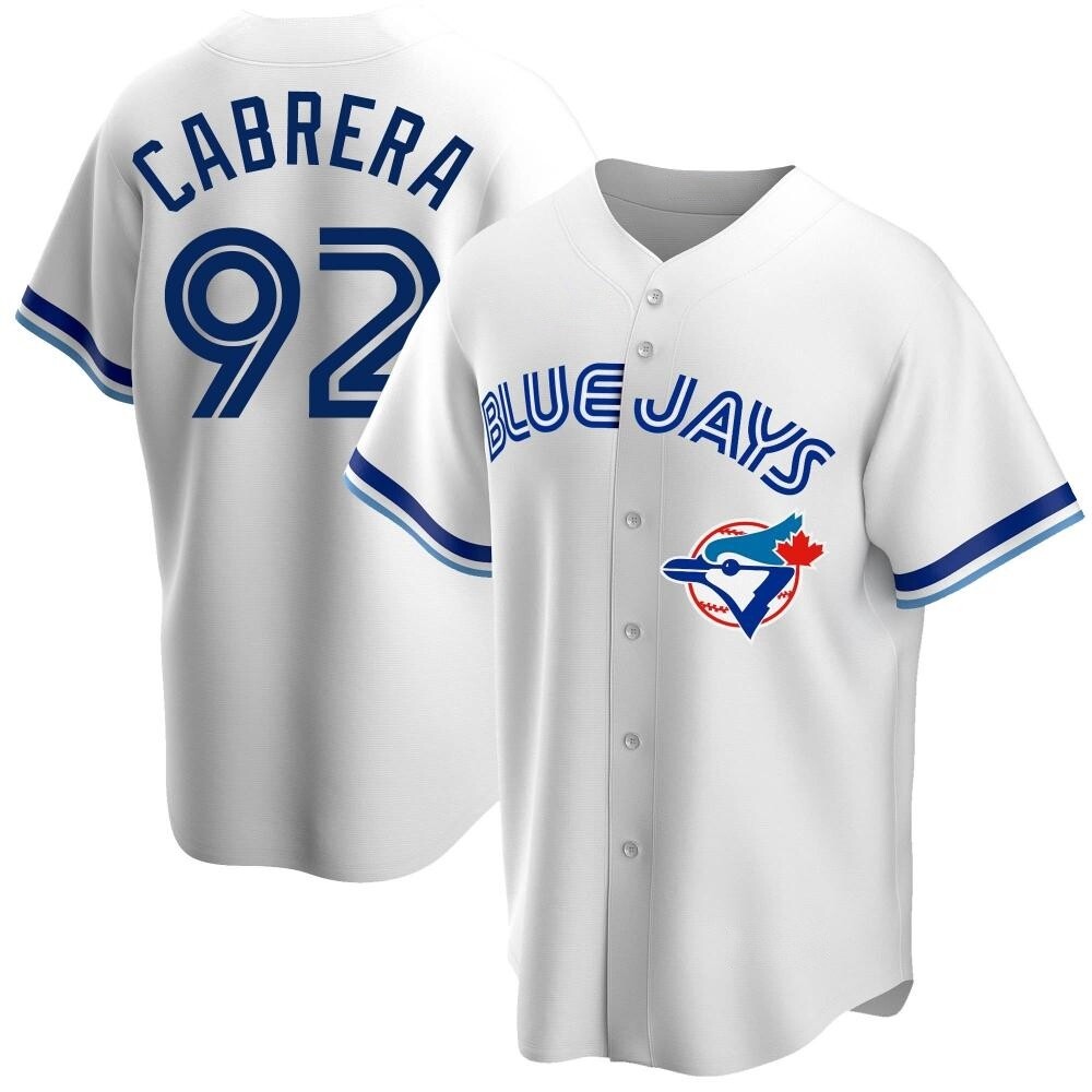 Replica Toronto Blue Jays Genesis Cabrera Home Cooperstown Collection Jersey - White Replica Toronto Blue Jays Genesis Cabrera Home Cooperstown Collection Jersey - White