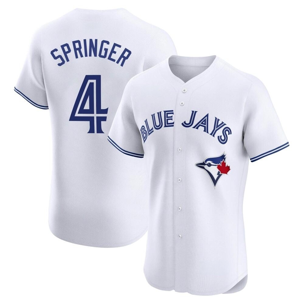 Elite Toronto Blue Jays George Springer Home Jersey - White Elite Toronto Blue Jays George Springer Home Jersey - White
