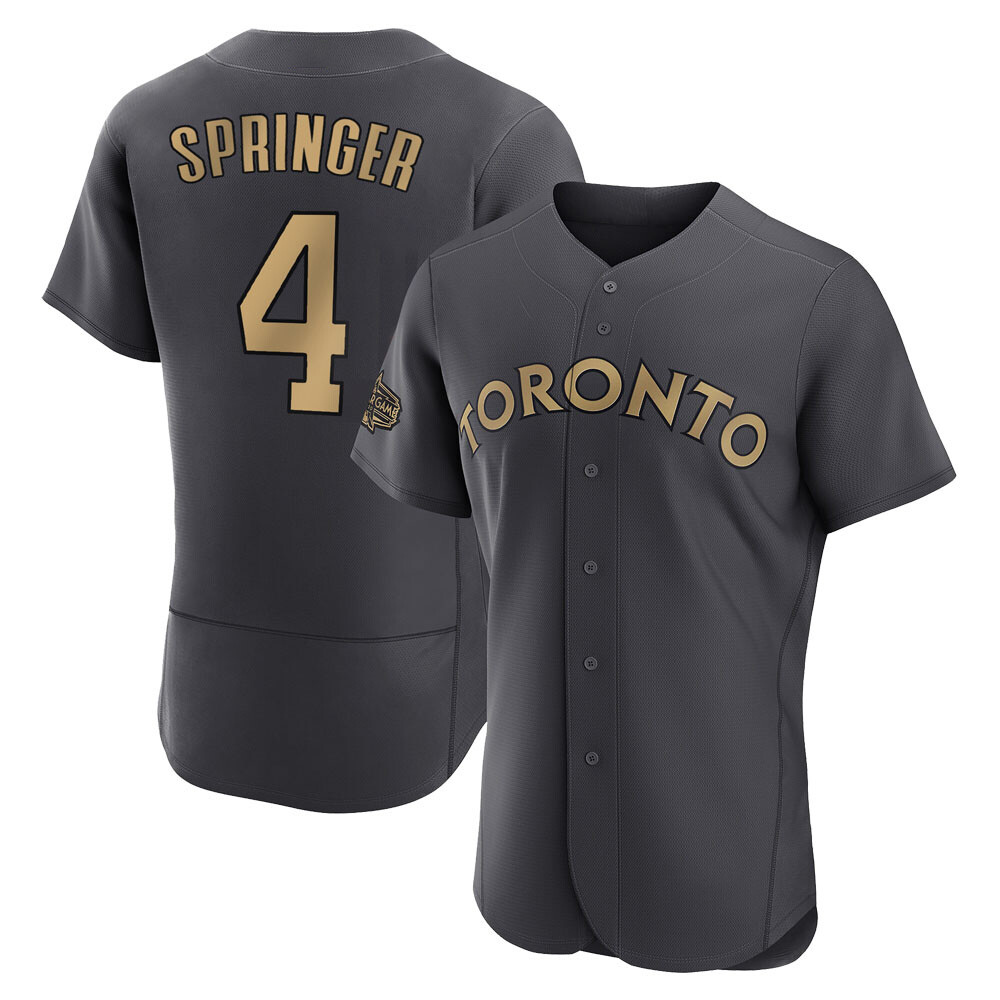 Game Toronto Blue Jays George Springer Authentic 2022 All-Star Jersey - Charcoal Game Toronto Blue Jays George Springer Authentic 2022 All-Star Jersey - Charcoal