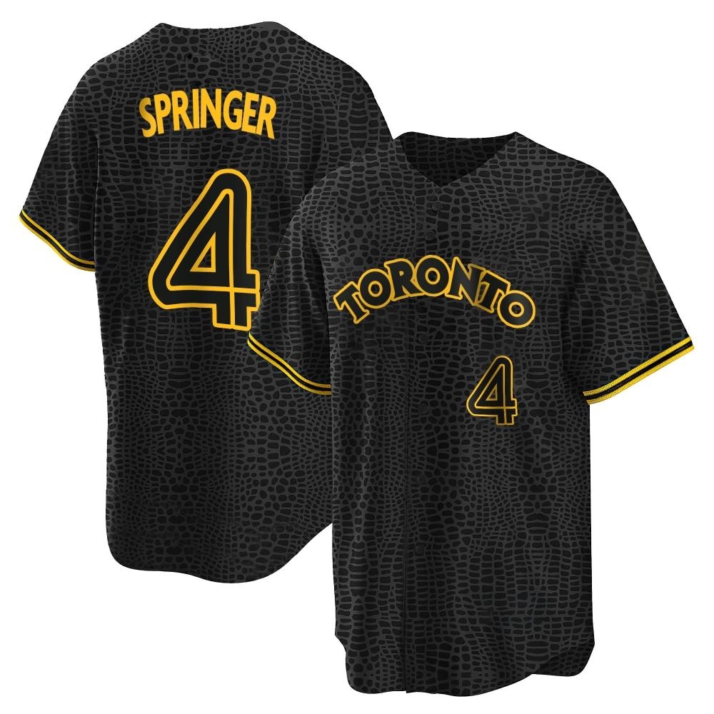 Replica Toronto Blue Jays George Springer Snake Skin City Jersey - Black Replica Toronto Blue Jays George Springer Snake Skin City Jersey - Black