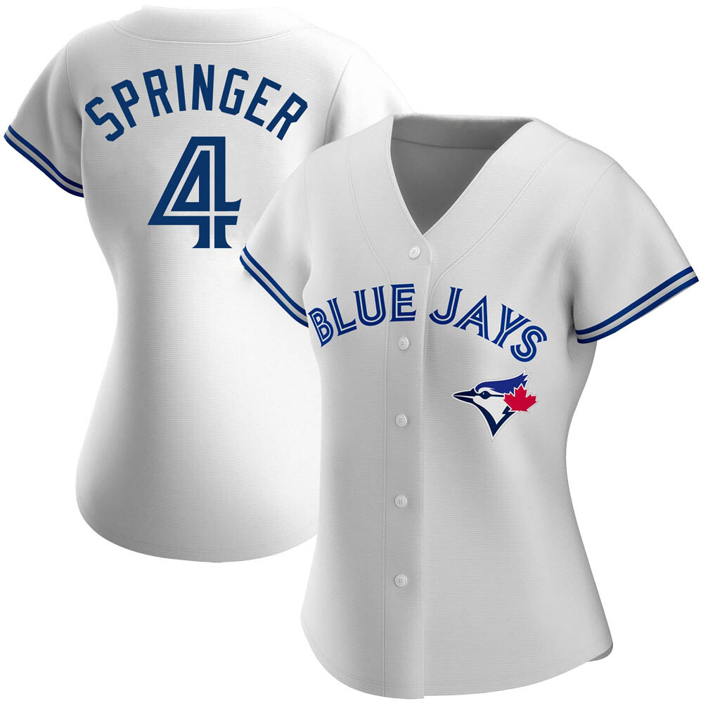 Women's Authentic Toronto Blue Jays George Springer Home Jersey - White Women's Authentic Toronto Blue Jays George Springer Home Jersey - White