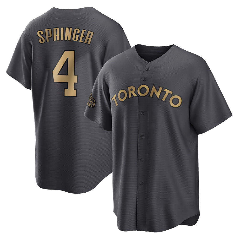 Youth Game Toronto Blue Jays George Springer Replica 2022 All-Star Jersey - Charcoal