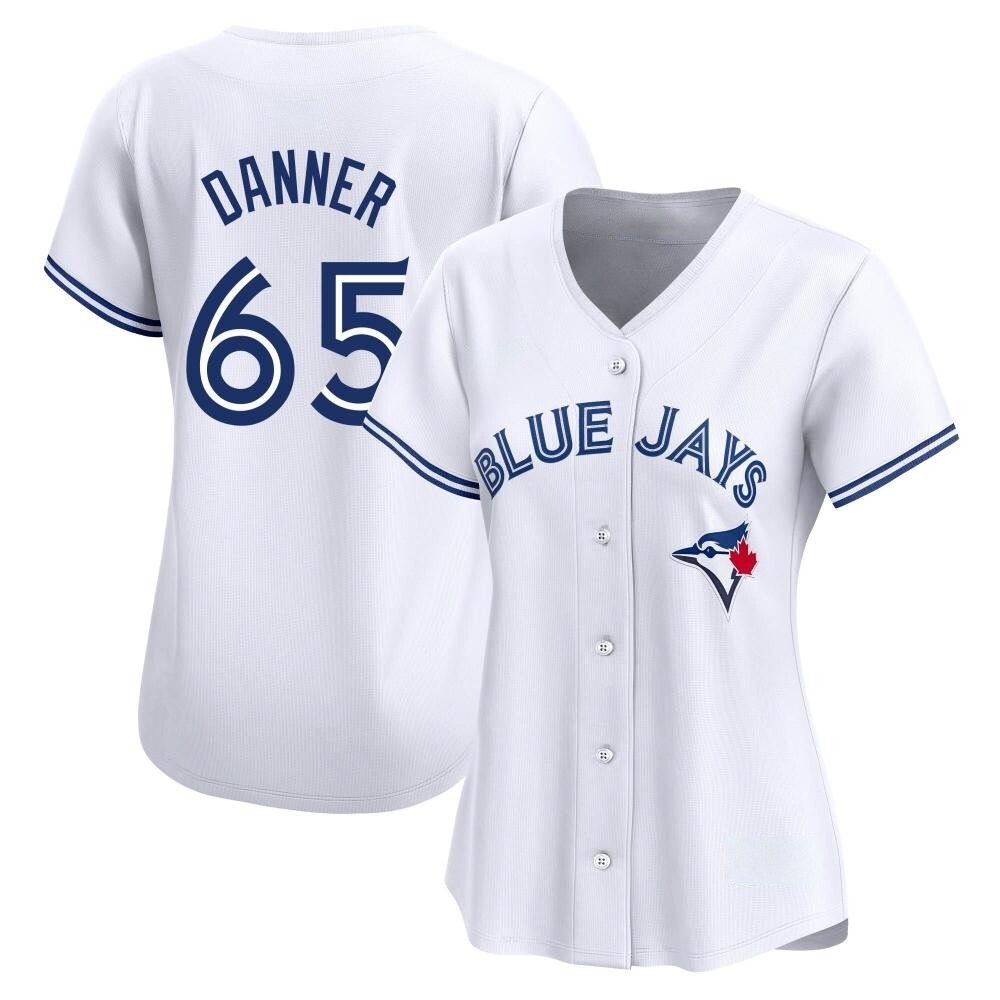 Women's Limited Toronto Blue Jays Hagen Danner Home Jersey - White Women's Limited Toronto Blue Jays Hagen Danner Home Jersey - White
