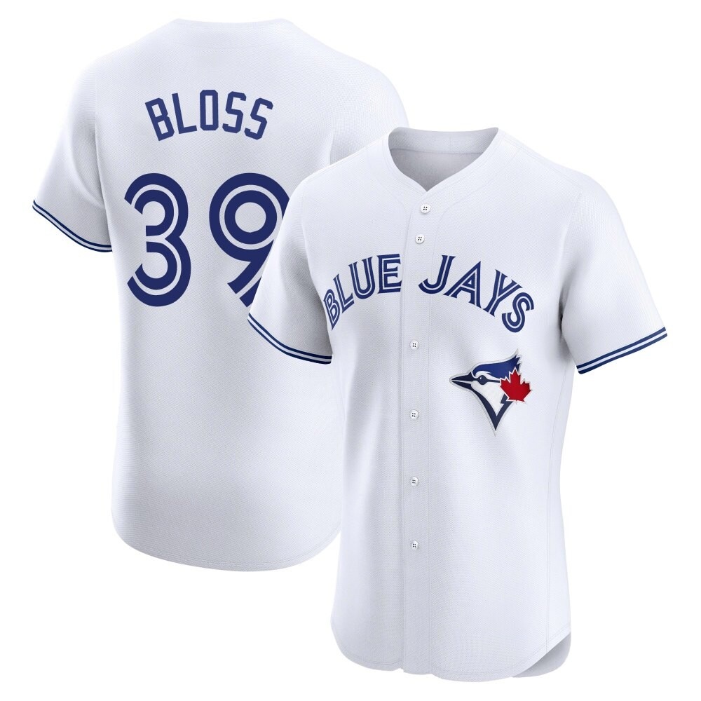 Elite Toronto Blue Jays Jake Bloss Home Jersey - White Elite Toronto Blue Jays Jake Bloss Home Jersey - White