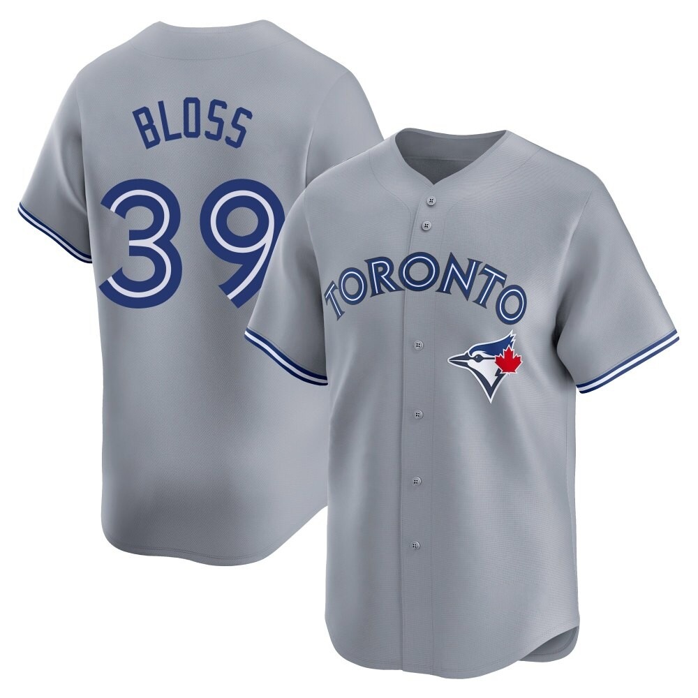 Limited Toronto Blue Jays Jake Bloss Away Jersey - Gray Limited Toronto Blue Jays Jake Bloss Away Jersey - Gray