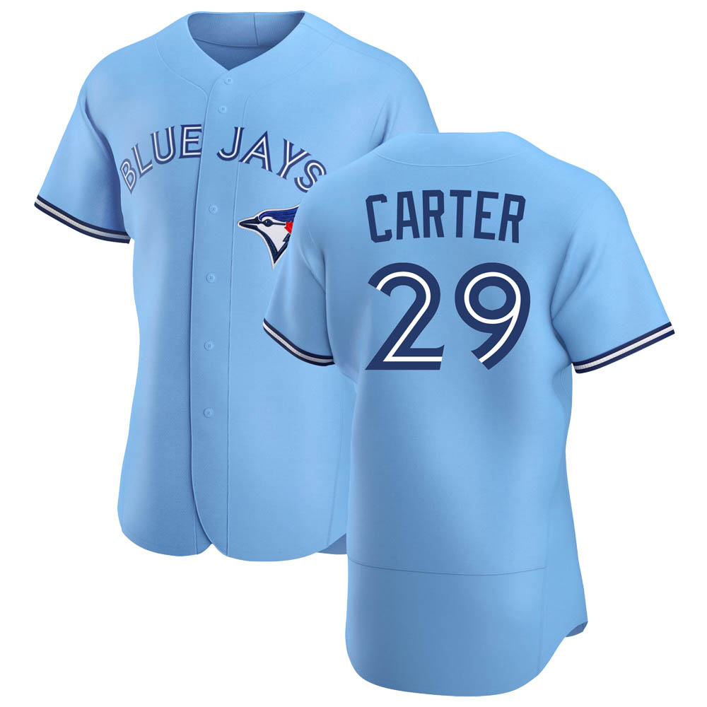 Authentic Toronto Blue Jays Joe Carter Powder Alternate Jersey - Blue Authentic Toronto Blue Jays Joe Carter Powder Alternate Jersey - Blue