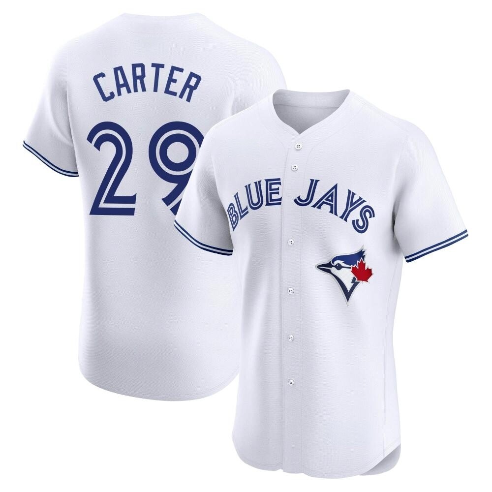 Elite Toronto Blue Jays Joe Carter Home Jersey - White Elite Toronto Blue Jays Joe Carter Home Jersey - White