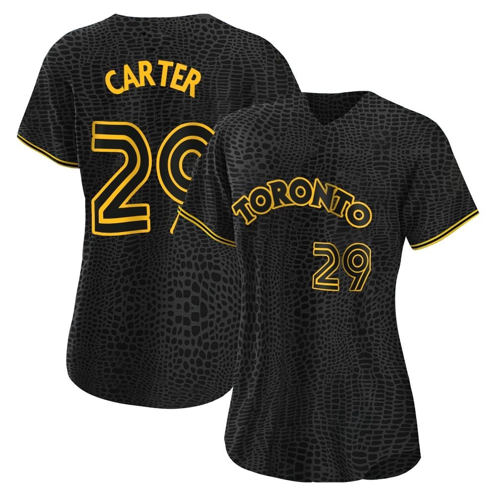 Women's Replica Toronto Blue Jays Joe Carter Snake Skin City Jersey - Black Women's Replica Toronto Blue Jays Joe Carter Snake Skin City Jersey - Black