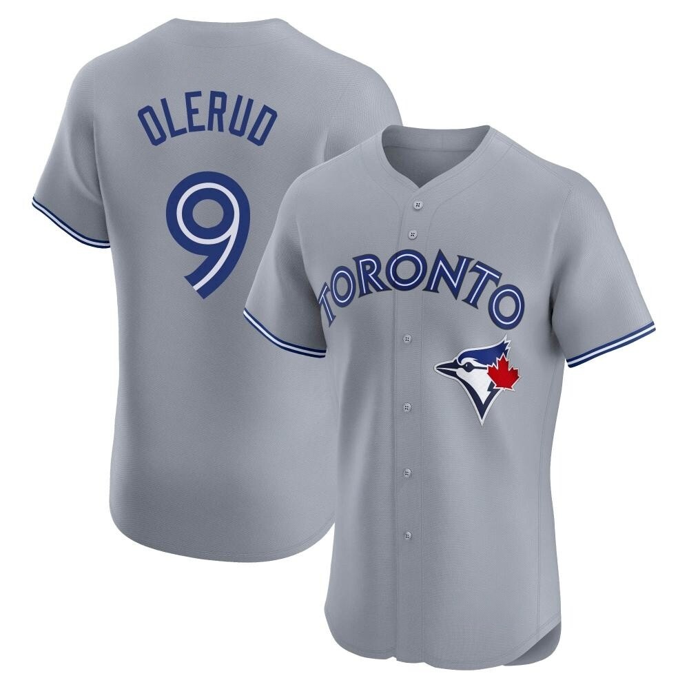 Elite Toronto Blue Jays John Olerud Road Jersey - Gray Elite Toronto Blue Jays John Olerud Road Jersey - Gray