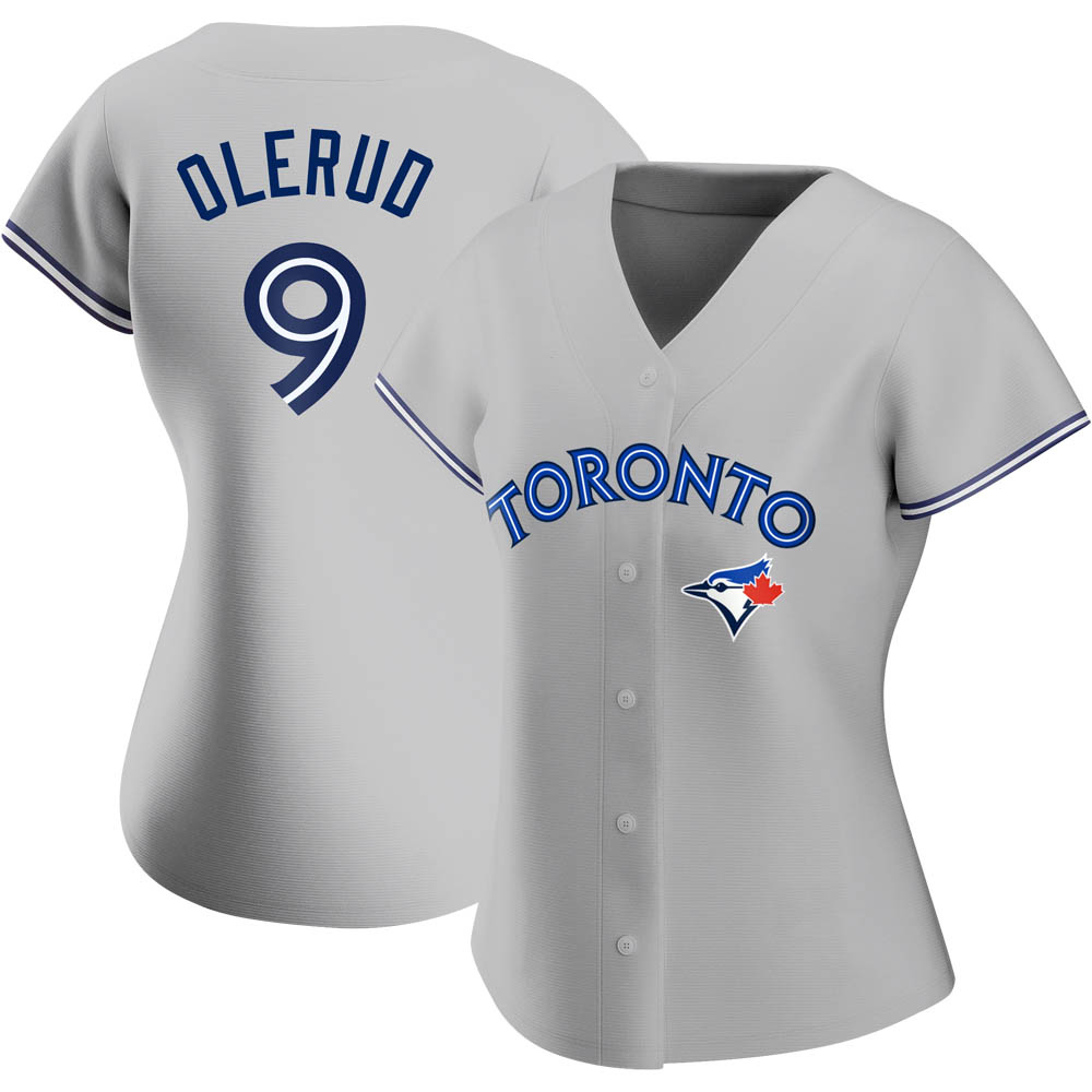 Women's Authentic Toronto Blue Jays John Olerud Road Jersey - Gray Women's Authentic Toronto Blue Jays John Olerud Road Jersey - Gray