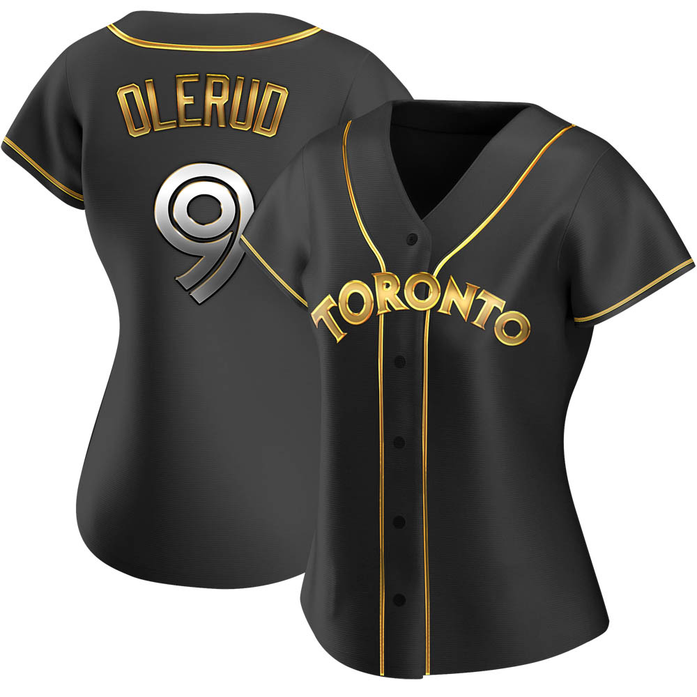 Women's Replica Toronto Blue Jays John Olerud Alternate Jersey - Black Golden Women's Replica Toronto Blue Jays John Olerud Alternate Jersey - Black Golden