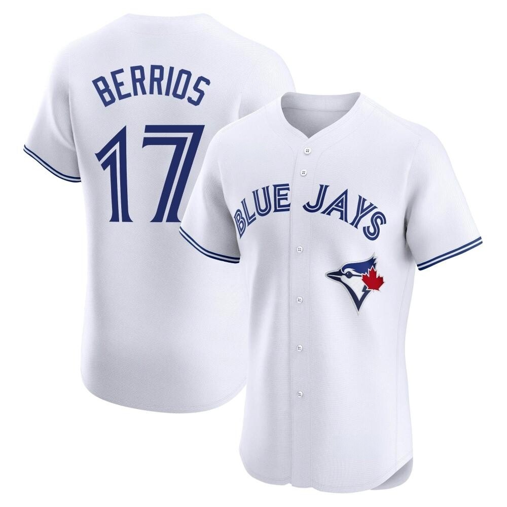 Elite Toronto Blue Jays Jose Berrios Home Jersey - White Elite Toronto Blue Jays Jose Berrios Home Jersey - White
